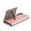 Étui pour cartes magnétiques pour Samsung Galaxy S22 Pouch Card Wallet Card Stand Rose