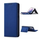 Étui pour cartes magnétiques pour Samsung Galaxy S22 + (S22 Plus) pochette portefeuille porte-cartes bleu