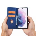 Étui pour cartes magnétiques pour Samsung Galaxy S22 + (S22 Plus) pochette portefeuille porte-cartes bleu