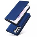 Étui pour cartes magnétiques pour Samsung Galaxy S22 + (S22 Plus) pochette portefeuille porte-cartes bleu