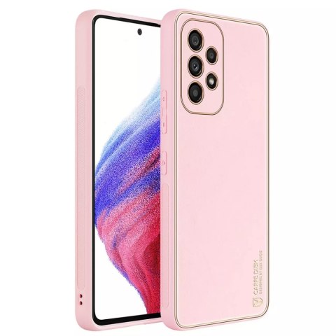 Housse élégante Dux Ducis Yolo en cuir écologique pour Samsung Galaxy A53 5G rose