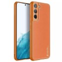 Housse élégante Dux Ducis Yolo en cuir écologique pour Samsung Galaxy S22 + (S22 Plus) orange