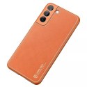 Housse élégante Dux Ducis Yolo en cuir écologique pour Samsung Galaxy S22 + (S22 Plus) orange