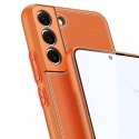 Housse élégante Dux Ducis Yolo en cuir écologique pour Samsung Galaxy S22 + (S22 Plus) orange