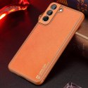 Housse élégante Dux Ducis Yolo en cuir écologique pour Samsung Galaxy S22 + (S22 Plus) orange