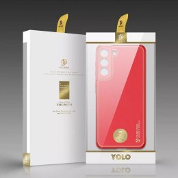 Housse élégante Dux Ducis Yolo en cuir écologique pour Samsung Galaxy S22 + (S22 Plus) rouge