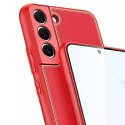 Housse élégante Dux Ducis Yolo en cuir écologique pour Samsung Galaxy S22 + (S22 Plus) rouge