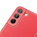 Housse élégante Dux Ducis Yolo en cuir écologique pour Samsung Galaxy S22 + (S22 Plus) rouge