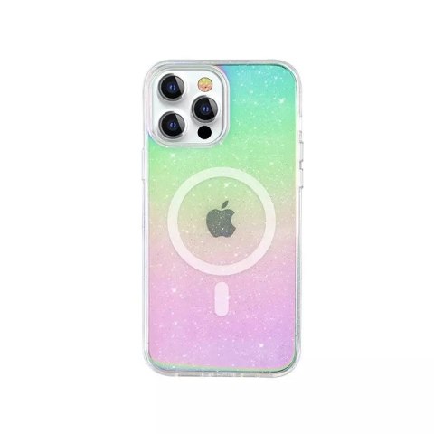 Kingxbar PQY Coque magnétique série élégante pour iPhone 13 Coque arc-en-ciel (compatible MagSafe)