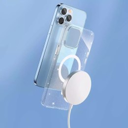 Kingxbar PQY Coque magnétique série élégante pour iPhone 13 Housse de boîtier Argent (compatible MagSafe)