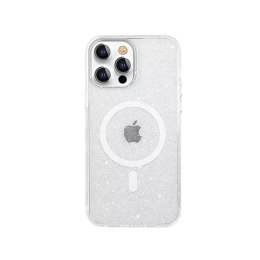 Kingxbar PQY Coque magnétique série élégante pour iPhone 13 Pro Housse de boîtier Argent (compatible MagSafe)