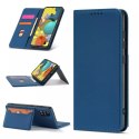 Magnet Card Case Case pour Samsung Galaxy A12 5G Pouch Wallet Card Holder Bleu