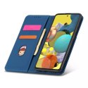 Magnet Card Case Case pour Samsung Galaxy A12 5G Pouch Wallet Card Holder Bleu