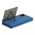 Magnet Card Case Case pour Samsung Galaxy A12 5G Pouch Wallet Card Holder Bleu