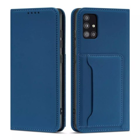 Magnet Card Case Case pour Samsung Galaxy A13 5G Pouch Wallet Card Holder Bleu