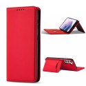 Porte-cartes magnétique pour Samsung Galaxy S22 Pouch Wallet Card Holder Rouge