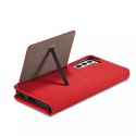 Porte-cartes magnétique pour Samsung Galaxy S22 Pouch Wallet Card Holder Rouge