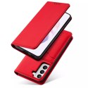 Porte-cartes magnétique pour Samsung Galaxy S22 Pouch Wallet Card Holder Rouge