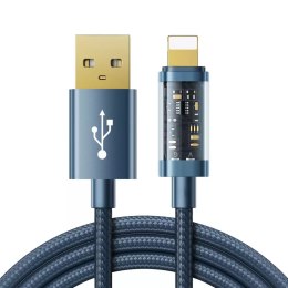 Câble USB Joyroom - Lightning pour charge / transmission de données 2.4A 20W 1.2m bleu (S-UL012A12)