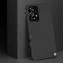 Coque texturée Nillkin Coque renforcée durable avec un cadre en gel et du nylon à l&#39;arrière Samsung Galaxy A53 5G noir