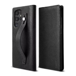 Étui en cuir à rabat Ringke Folio Signature pour Samsung Galaxy S22 Ultra Noir (FSE117R261)