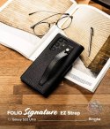 Étui en cuir à rabat Ringke Folio Signature pour Samsung Galaxy S22 Ultra Noir (FSE117R261)