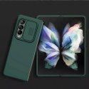 Nillkin CamShield Silky Housse en silicone avec étui pour appareil photo pour Samsung Galaxy Z Fold 3 vert