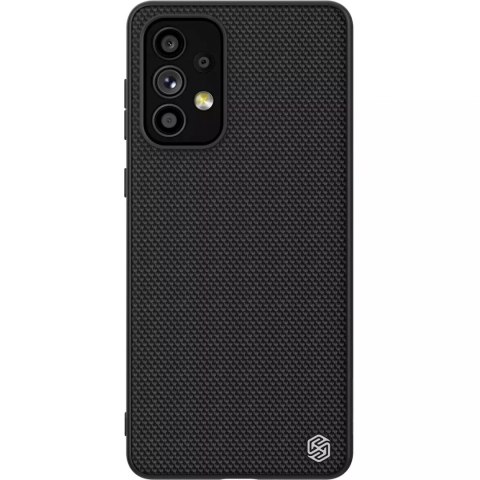 Nillkin Textured Case un étui renforcé durable avec un cadre en gel et du nylon à l&#39;arrière du Samsung Galaxy A73 noir