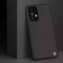 Nillkin Textured Case un étui renforcé durable avec un cadre en gel et du nylon à l&#39;arrière du Samsung Galaxy A73 noir