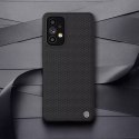 Nillkin Textured Case un étui renforcé durable avec un cadre en gel et du nylon à l&#39;arrière du Samsung Galaxy A73 noir