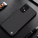 Nillkin Textured Case un étui renforcé durable avec un cadre en gel et du nylon à l&#39;arrière du Samsung Galaxy A73 noir