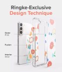 Ringke Fusion Design Coque blindée avec cadre en gel pour Samsung Galaxy S22 transparent (Fleurs sauvages) (F592R51)