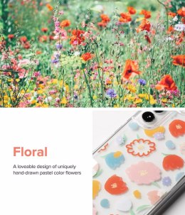 Ringke Fusion Design Housse de protection blindée avec cadre en gel pour Samsung Galaxy S22 + (S22 Plus) transparent (Fleurs sau