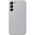 Samsung LED View Cover avec écran LED pour Samsung Galaxy S22 gris clair (EF-NS901PJEGEE)