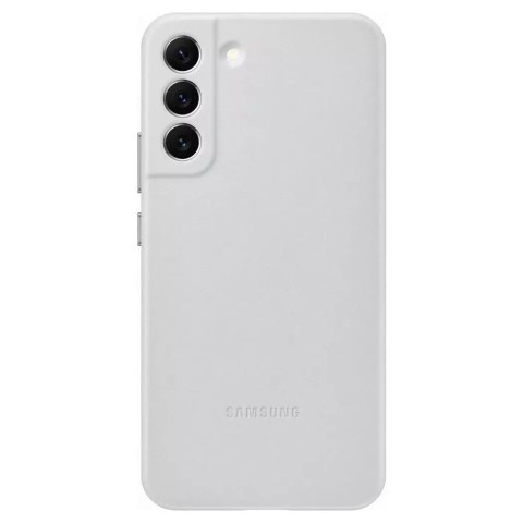 Samsung Leather Cover étui en cuir véritable pour Samsung Galaxy S22 + (S22 Plus) gris clair (EF-VS906LJEGWW)