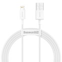 Baseus Superior Câble USB - Lightning 2,4A 1,5 m Blanc (CALYS-B02)