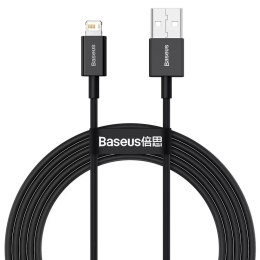 Baseus Superior USB - Câble de données de charge rapide Lightning 2,4 A 2 m noir (CALYS-C01)