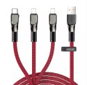 Câble USB Joyroom 3en1 - Lightning / Lightning / USB Type C 3,5A 480 Mbps 1,3m rouge (S-1335K4)