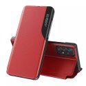 Eco Leather View Case un étui élégant avec rabat et fonction de support pour Samsung Galaxy A73 rouge