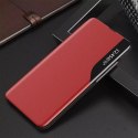 Eco Leather View Case un étui élégant avec rabat et fonction de support pour Samsung Galaxy A73 rouge