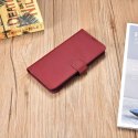 Étui portefeuille en cuir iCarer Haitang étui en cuir pour Samsung Galaxy S22 + (S22 Plus) housse de portefeuille rouge (AKSM05R