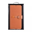 ICarer Haitang Etui portefeuille en cuir Etui en cuir pour Samsung Galaxy S22 Ultra Wallet Housse Marron (AKSM06BN)