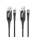 Remax Intelligent Digital Data USB - Lightning Cable overcharge protection programmable timer 2,1 A 1,2 m black (RC-096i black)