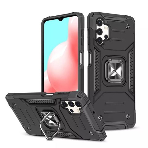 Wozinsky Ring Armor Tough Hybrid Case Cover + Magnetic Mount pour Samsung Galaxy A33 5G noir