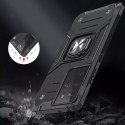 Wozinsky Ring Armor coque hybride robuste + support magnétique pour Samsung Galaxy S22 Ultra argent