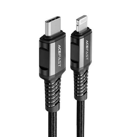 Câble Acefast MFI USB Type C - Lightning 1.2m, 30W, 3A noir (C1-01 noir)