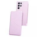 DUX DUCIS Skin X Etui type Bibliothèque pour Samsung Galaxy S22 Ultra rose