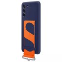 Housse en silicone avec sangle Samsung pour Samsung galaxy s21 fe bleu marine (ef-gg990tne)