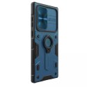 Nillkin CamShield Armor Case Case pour Samsung Galaxy S22 Ultra Armor Cover Housing Stand Ring Holder Bleu