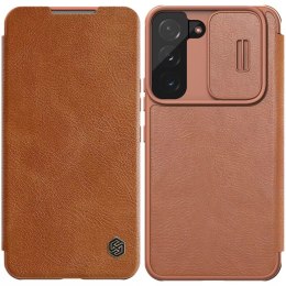 Nillkin Qin Leather Pro Case Case For Samsung Galaxy S22 Camera Protector Holster Cover Flip Cover Marron